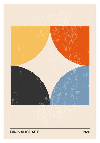 Плакат геометрического дизайна минимум 20 лет, векторный шаблон с примитивными формами