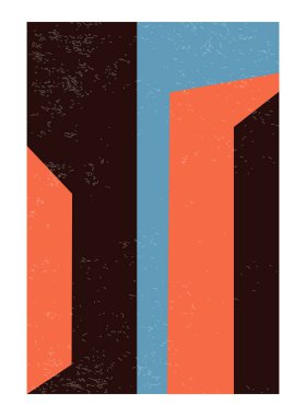 Modern yüzyılın ortalarında çağdaş estetik geometri mimari posteri