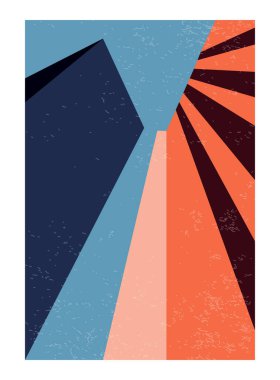 Modern yüzyılın ortalarında çağdaş estetik geometri mimari posteri