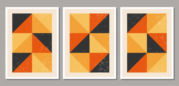 Набор геометрических плакатов минимальной формы 20-х годов с примитивными формами — стоковый вектор