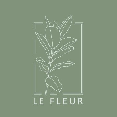 Moda minimalist botanik soyut bohem tasarım simgesi