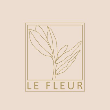 Moda minimalist botanik soyut bohem tasarım simgesi