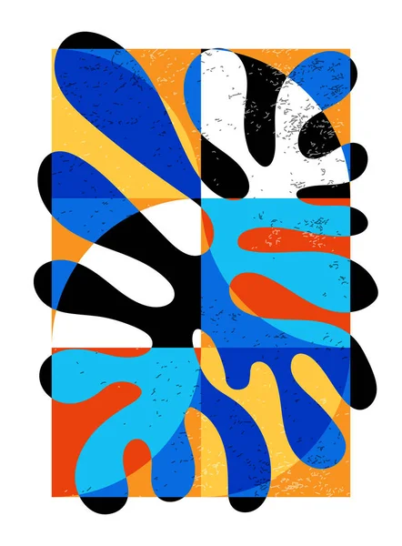 Minimum geometrik tasarım posteri, ilkel şekilli vektör şablonu