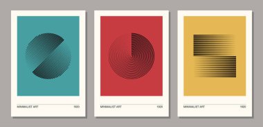 En az 20 'lik geometrik tasarım posteri, vektör şablonu