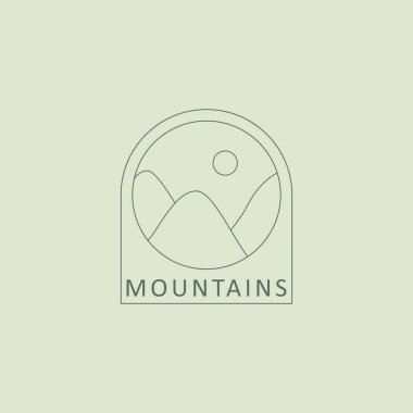 Moda minimalist manzara soyut bohem tasarım simgesi