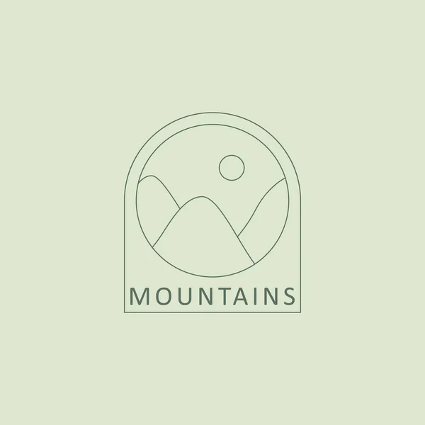 Moderní minimalistická krajina abstraktní bohémský design ikona — Stockový vektor