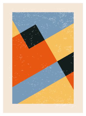 En az 20 'li yaşlarda, ilkel şekilli geometrik tasarım posteri