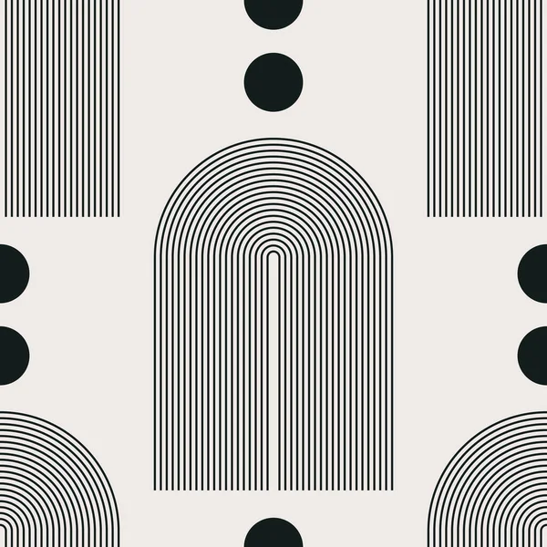 Soyut yaratıcı geometrik kompozisyona sahip modaya uygun minimalist kusursuz desen