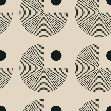 Soyut yaratıcı geometrik kompozisyona sahip modaya uygun minimalist kusursuz desen