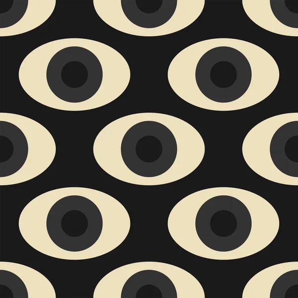 Nahtloses Muster Mit Minimalem 20Er Jahre Geometrischem Design Mit Augen — Stockvektor