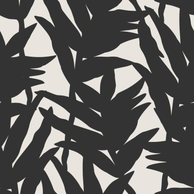 İç tasarım, duvar kâğıdı, minimal arkaplan, vektör çizimi için ideal nötr renklerle çizilmiş soyut çağdaş kolaj el yazısıyla modaya uygun minimalist dikişsiz botanik desen