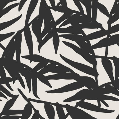 İç tasarım, duvar kâğıdı, minimal arkaplan, vektör çizimi için ideal nötr renklerle çizilmiş soyut çağdaş kolaj el yazısıyla modaya uygun minimalist dikişsiz botanik desen