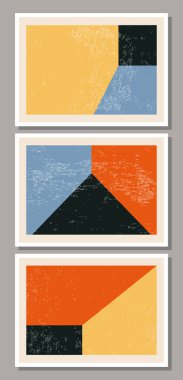 Minimum 20 'lik geometrik tasarım posterleri, ilkel şekilli vektör şablonları, modern hipster tarzı