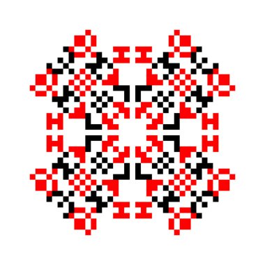 Geleneksel Ukrayna halk örgüsü işlemeli sanat, etnik mandala süsü vyshyvanka kırılmaz, vektör çizimi