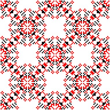 Geleneksel Ukrayna halk örgülü nakış sanatı, Ukrayna anlamına gelen etnik mandala süsü vyshyvanka, vektör çizimi