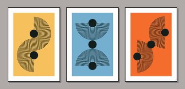 Minimum 20 'lik geometrik tasarım posteri, ilkel şekilli vektör şablonu, modern hipster tarzı.