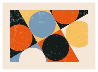 En az 20 'lik geometrik tasarım posteri, ilkel şekilli vektör şablonu, modern hipster tarzı.