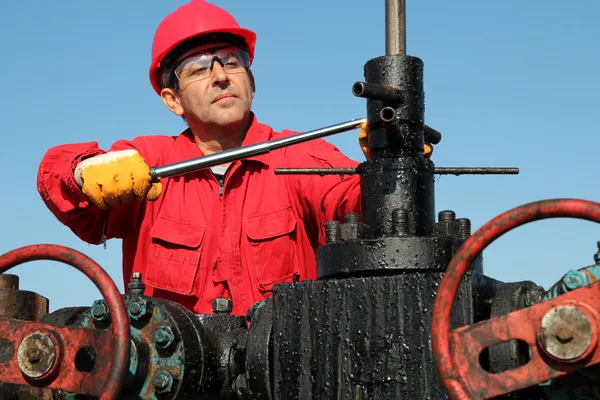 Jobb med olje-och gas. — Stockfoto