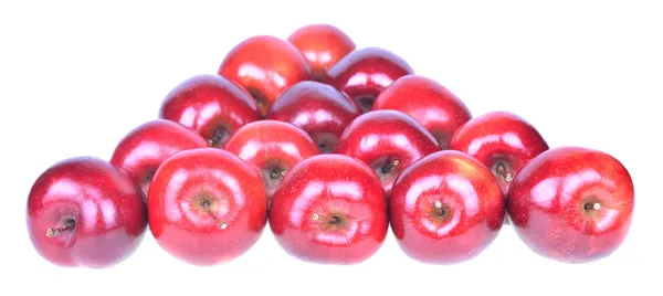 Красные яблоки, изолированные на белом фоне — стоковое фото