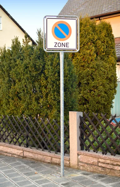 Nessun segno zona di parcheggio — Foto Stock