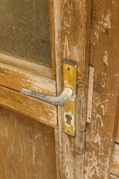 Old used door handle — Stock Photo, Image