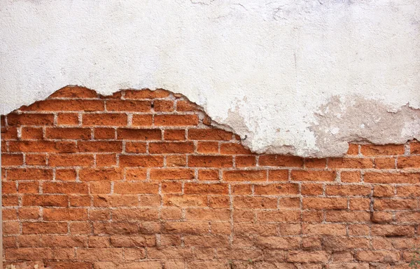 Oude rode bakstenen muur. — Stockfoto