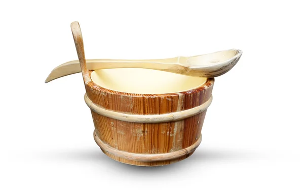 Ice Bucket in the sauna. — Stock Photo, Image