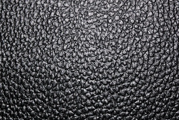 Fond cuir noir — Photo