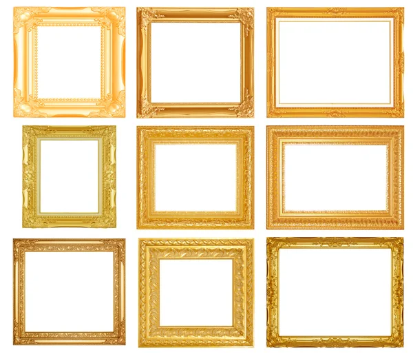 Set picture frame isolated on white background — Stock Photo, Image