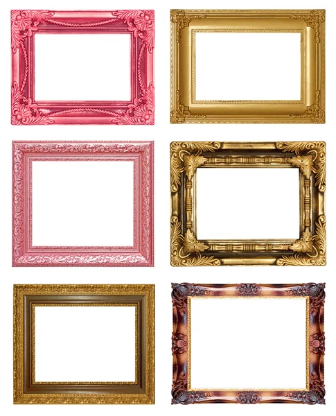 Set picture frame isolated on white background — Stock Photo, Image