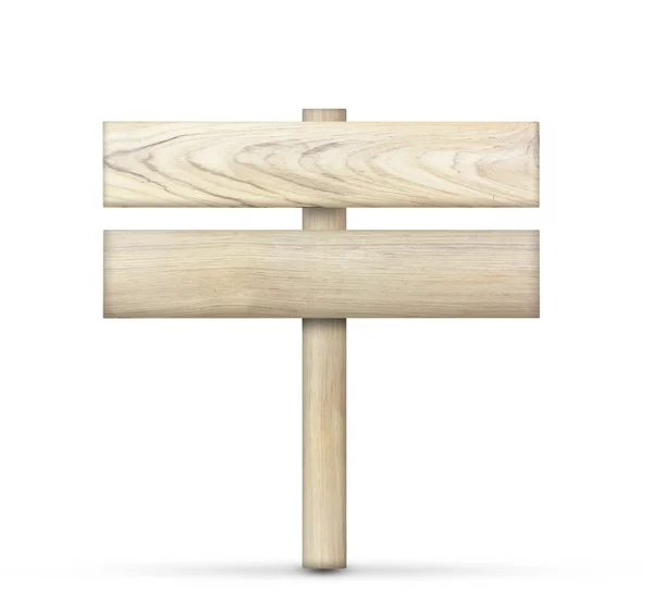 Signo de madera aislado sobre fondo blanco. — Foto de Stock