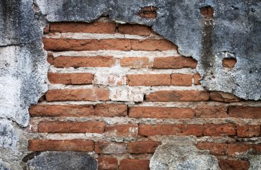 eski kırmızı tuğla duvar.