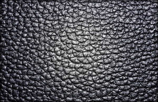 Fond ou texture cuir noir texture cuir . — Photo