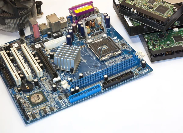 Printed computer motherboard — Stock Photo, Image
