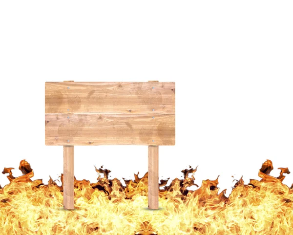 Wood Signs the Flame — Stock Photo, Image