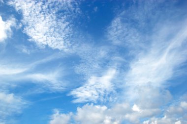 Bulutlar mavi gökyüzü Yüksek açılı hava arkaplanı