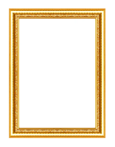 Old Antique Gold Frame Isolated Decorative Carved Antique Wooden Easel — Stockfoto