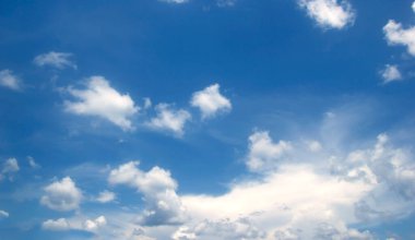 Bulutlar mavi gökyüzü Yüksek açılı hava arkaplanı