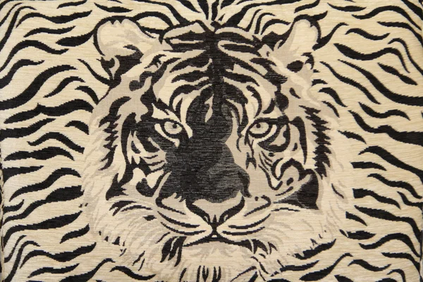 Fabric texture with pattern tiger Royalty Free Stock Images