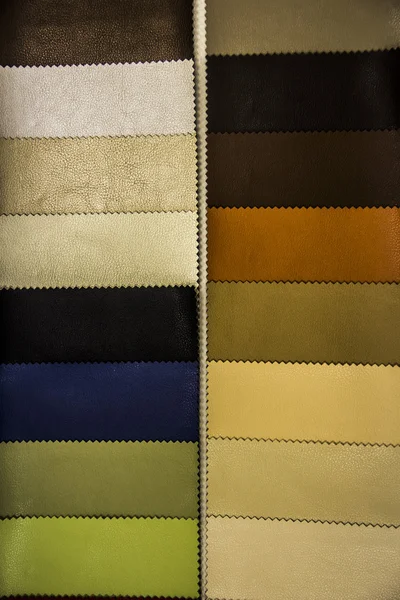 Leather different colors,leather samples — Stock Photo, Image