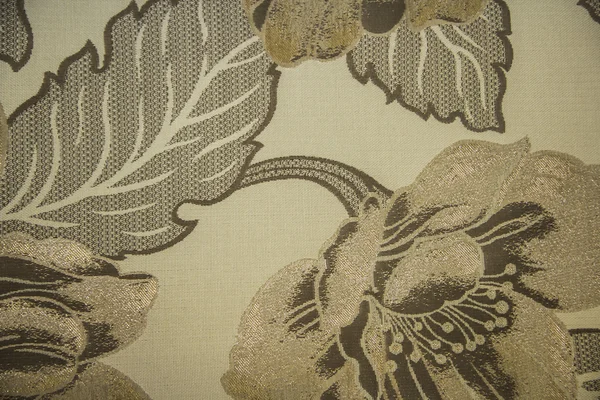Tejido de lino textil colorido con flores —  Fotos de Stock