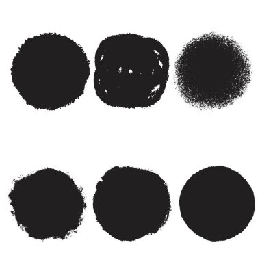 Beyaz üzerine siyah doku, Grunge Pulları Koleksiyon, Çemberler, Etiketler, Rozetler. Vektör sıkıntı dokusu. Üzüntülü üst üste çember işareti dokusu tasarımı.