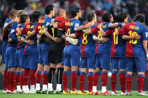 Equipa de futbol club barcelona — Fotografia de Stock