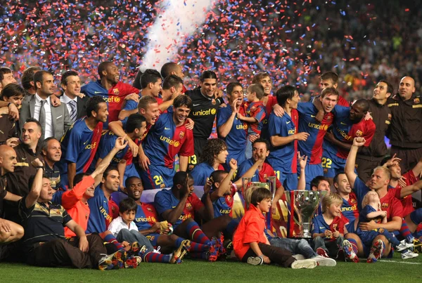 Zespół FC barcelona — Zdjęcie stockowe