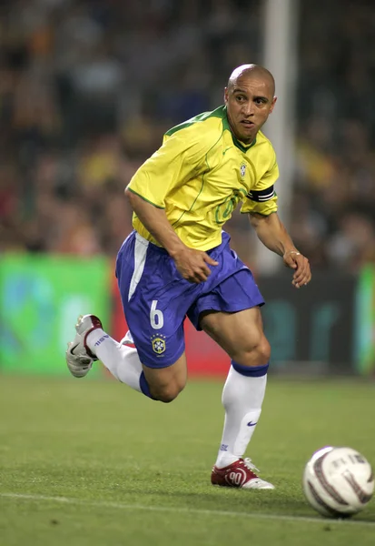 Jogador brasileiro Roberto Carlos — Fotografia de Stock