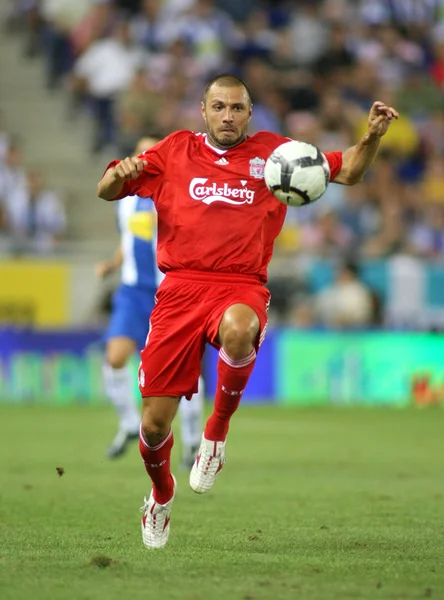 Andrea dossena, italienischer spieler von liverpool fc — Stockfoto