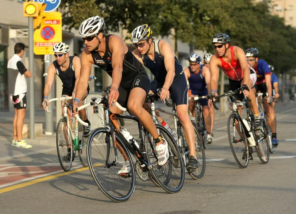 Competidores no Barcelona Triathlon 2009 — Fotografia de Stock