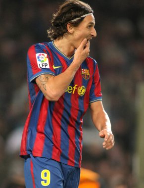 İsveçli forvet zlatan Ibrahimovic Barcelona