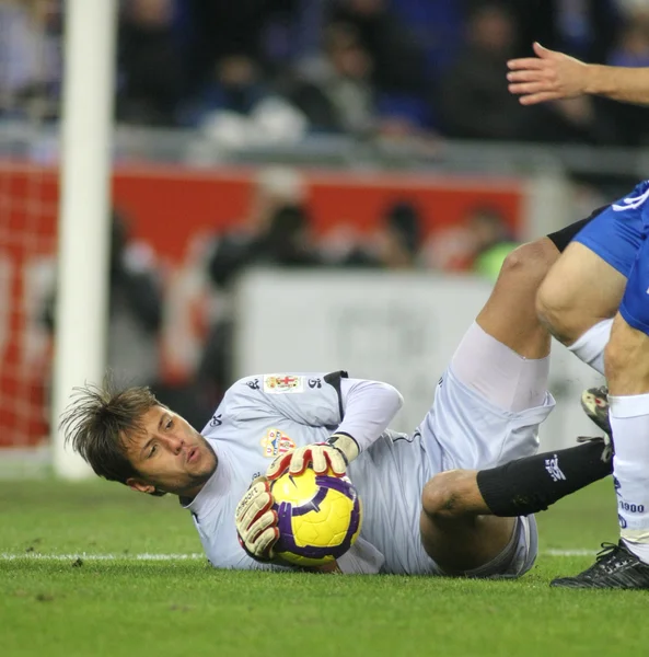 Brazilský brankář diego alves Almeria — Stock fotografie