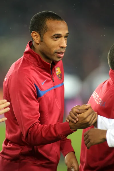 FC barcelona-spelare henry — Stockfoto